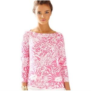 LILLY PULITZER ANDIE “GET SPOTTED” LION TOP